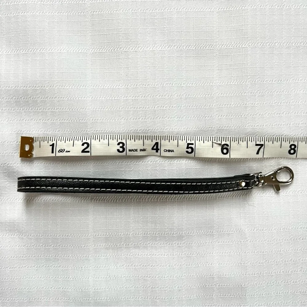 Liz Claiborne Black Vegan Leather Wristlet Clutch Wallet Purse